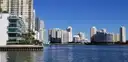 High-rise towers on Brickell Key seen across the water