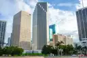 Downtown Miami office towers on a sunny day