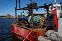 Gear on the deck of a working fishing boat