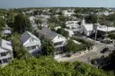 Key West's Old Town rooftops and streets seen from above