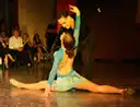 A couple dancing salsa