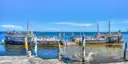 The carved stone barge at Vizcaya on Biscayne Bay, the sight the Vizcaya cruise heads to